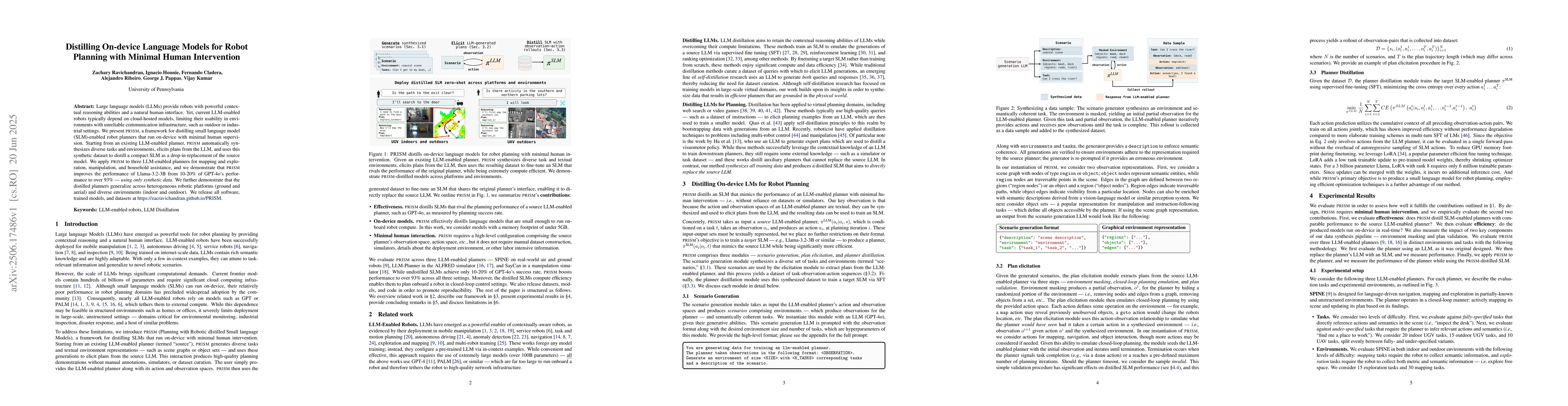 Thumbnail for Distilling On-device Language Models for Robot Planning with Minimal
  Human Intervention