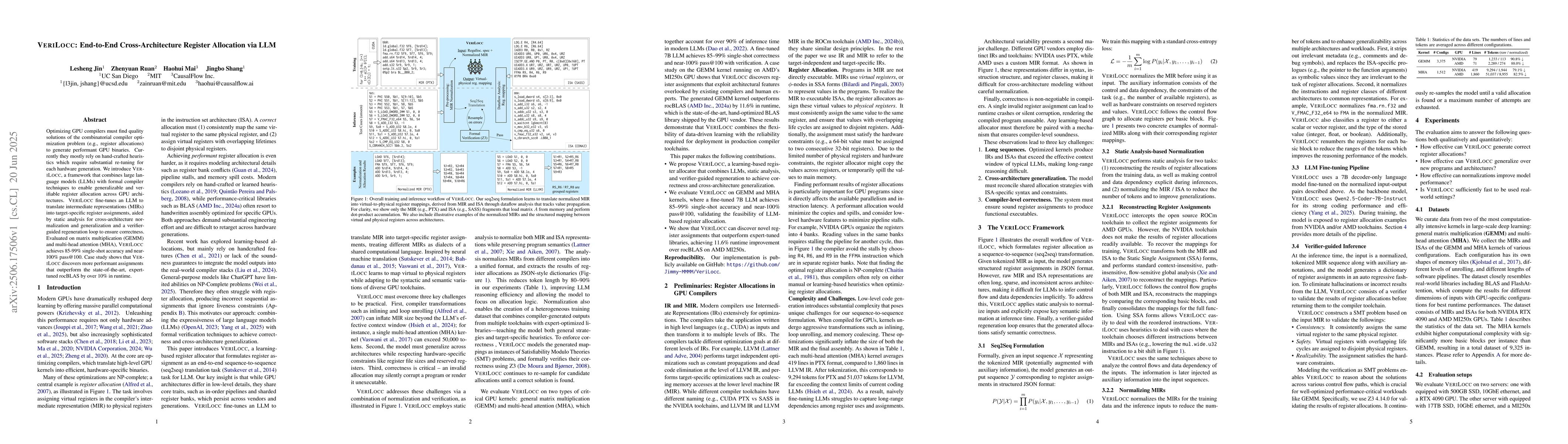 Thumbnail for VeriLocc: End-to-End Cross-Architecture Register Allocation via LLM