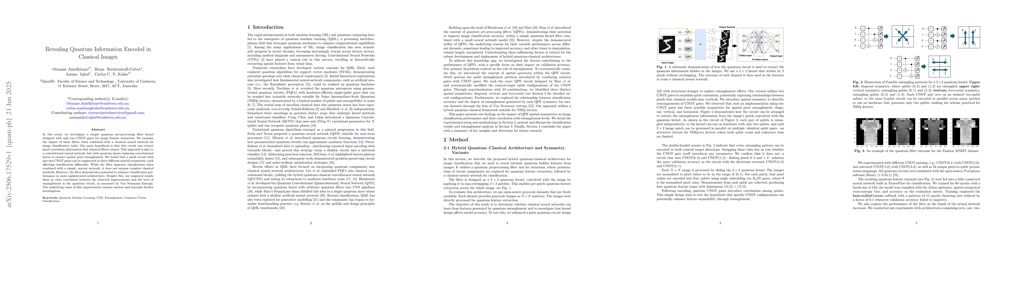 Thumbnail for Revealing Quantum Information Encoded in Classical Images