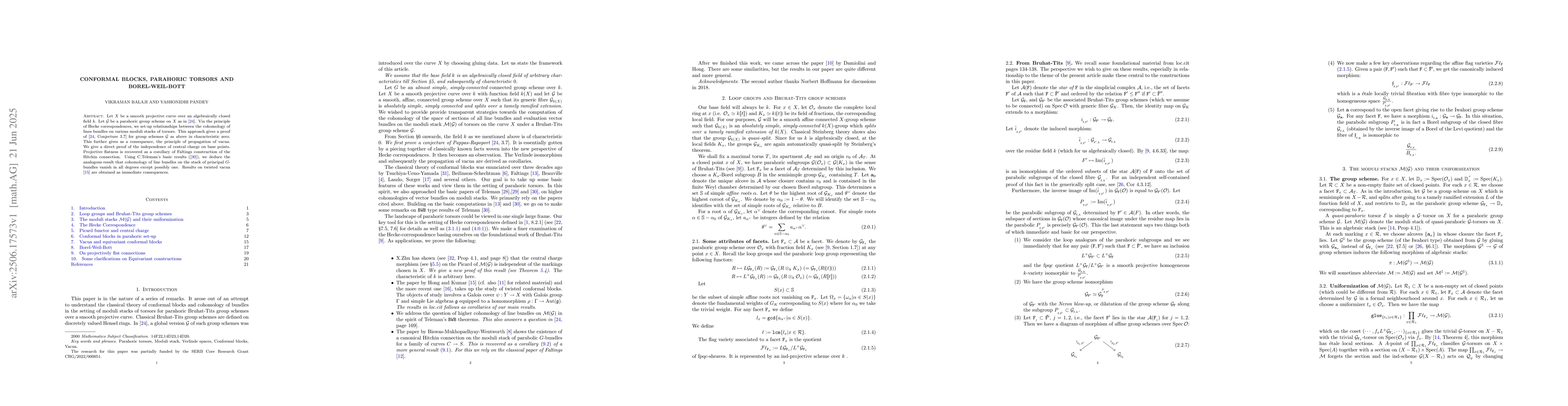 Thumbnail for Conformal blocks, parahoric torsors and Borel-Weil-Bott