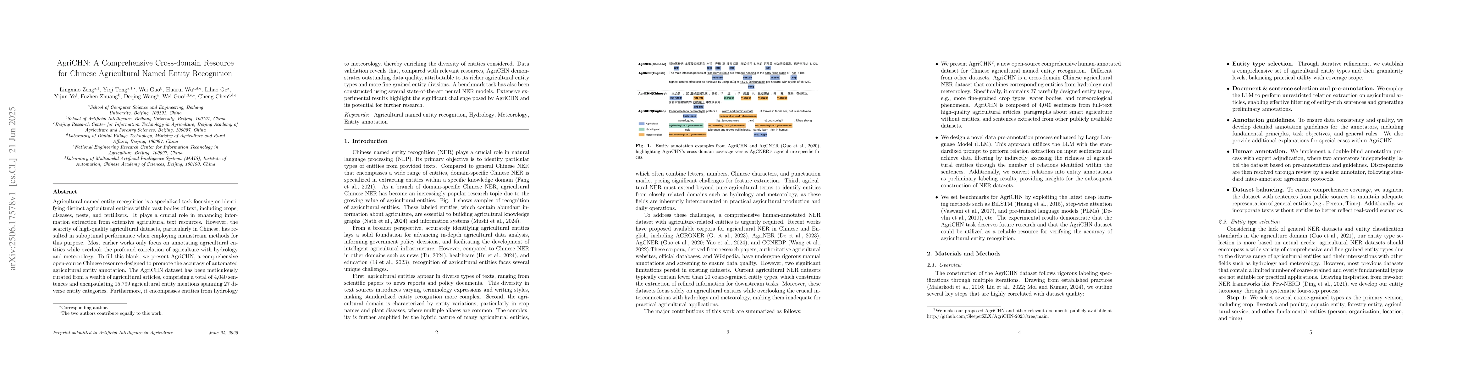 Thumbnail for AgriCHN: A Comprehensive Cross-domain Resource for Chinese Agricultural
  Named Entity Recognition