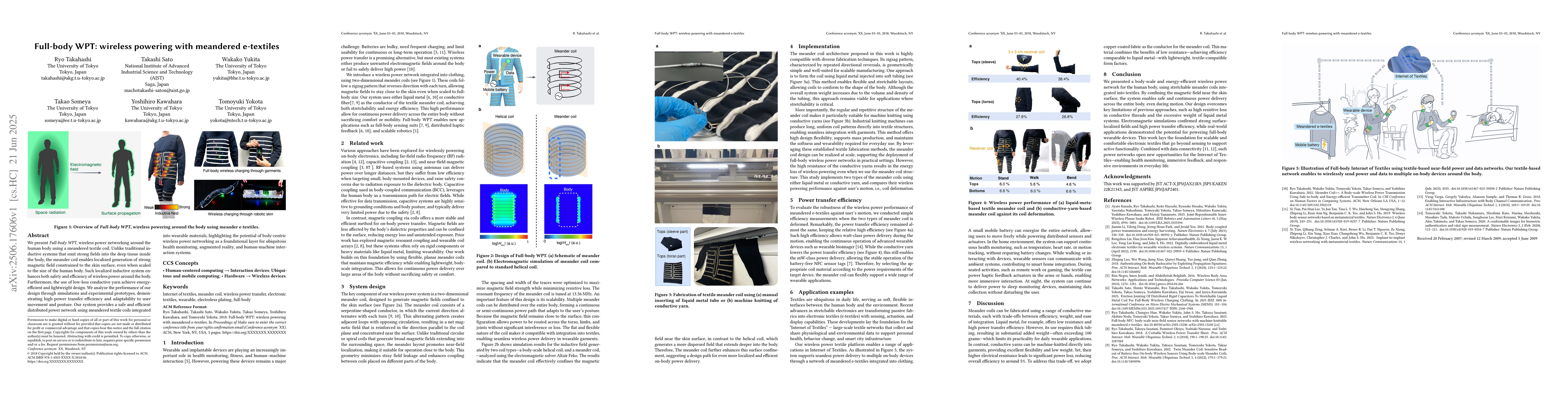 Thumbnail for Full-body WPT: wireless powering with meandered e-textiles