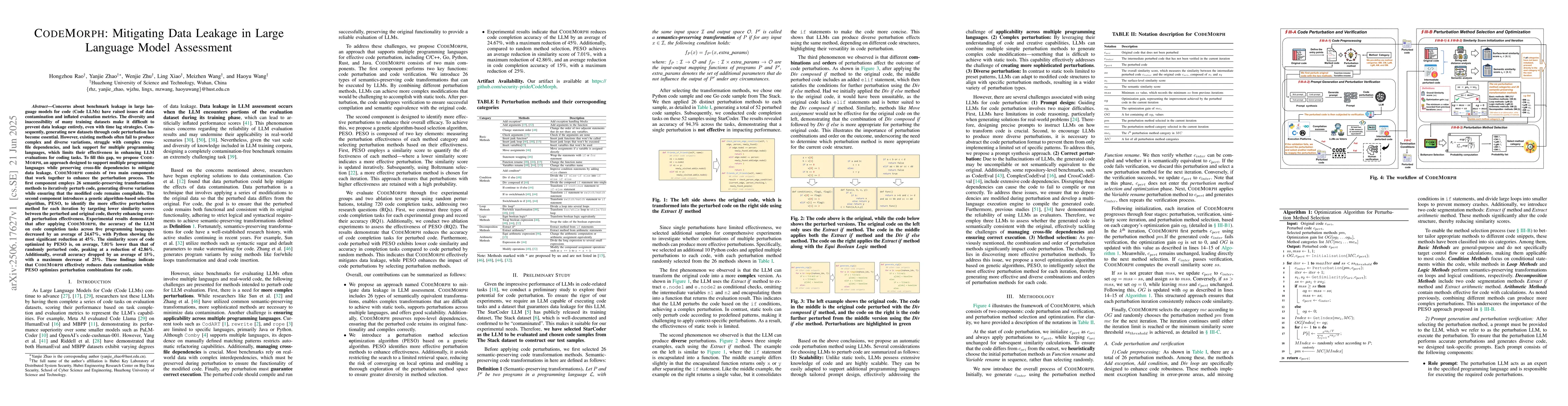 Thumbnail for CodeMorph: Mitigating Data Leakage in Large Language Model Assessment
