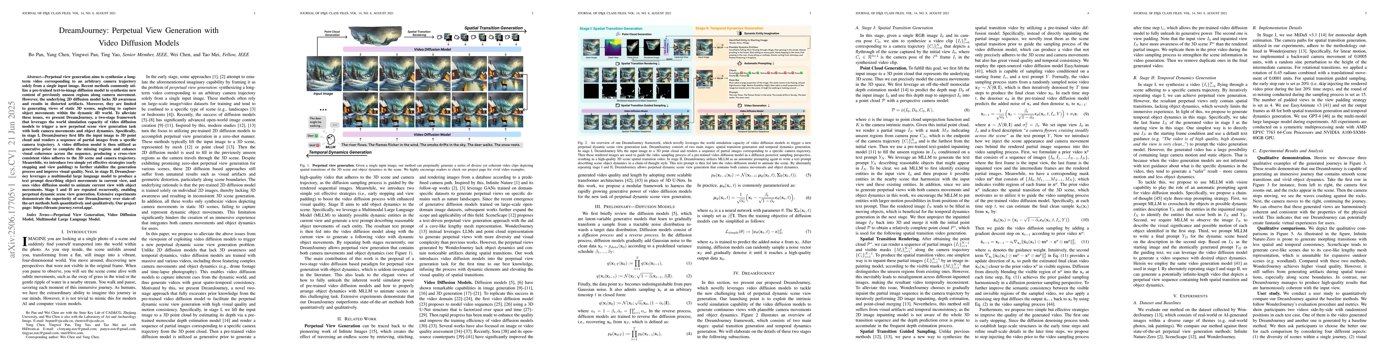 Thumbnail for DreamJourney: Perpetual View Generation with Video Diffusion Models