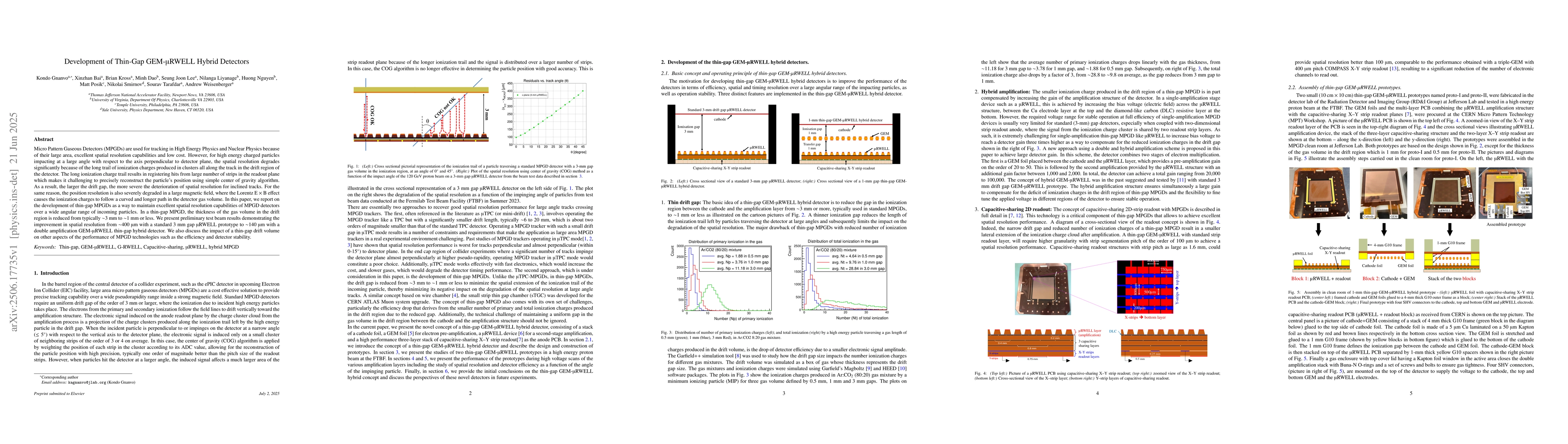 Thumbnail for Development of Thin-Gap GEM-μRWELL Hybrid Detectors
