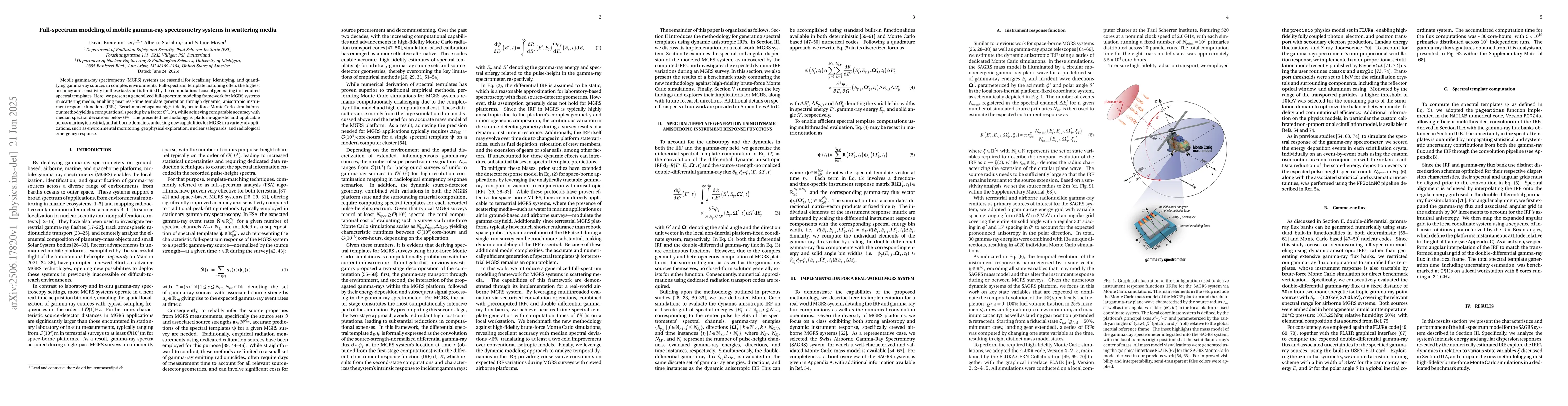 Thumbnail for Full-spectrum modeling of mobile gamma-ray spectrometry systems in
  scattering media