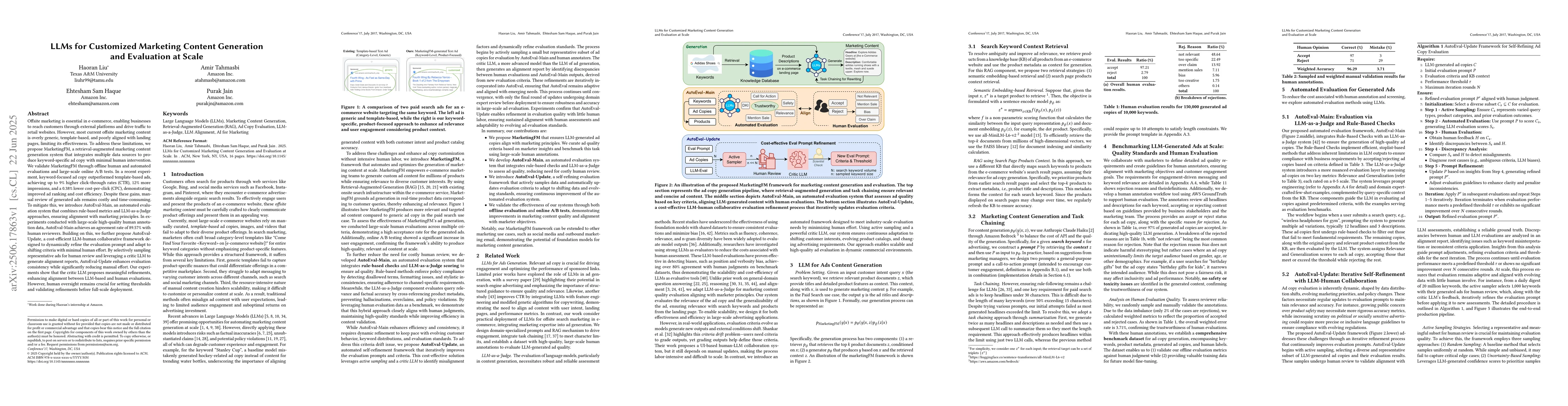 Thumbnail for LLMs for Customized Marketing Content Generation and Evaluation at Scale