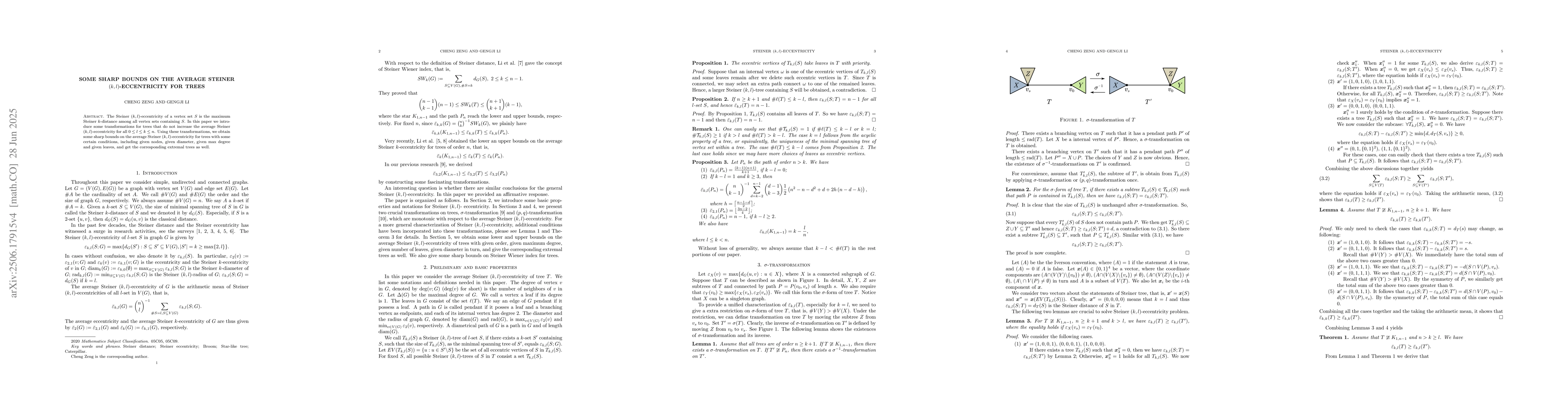 Thumbnail for Some sharp bounds on the average Steiner (k, l)-eccentricity for trees