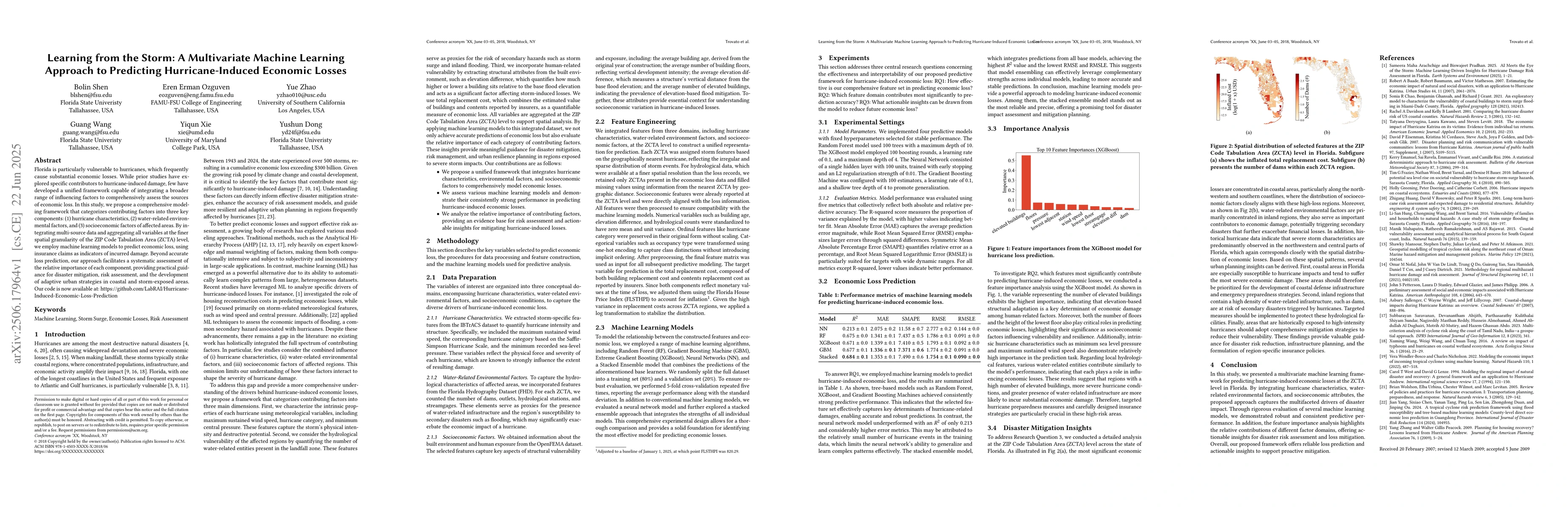 Thumbnail for Learning from the Storm: A Multivariate Machine Learning Approach to
  Predicting Hurricane-Induced Economic Losses