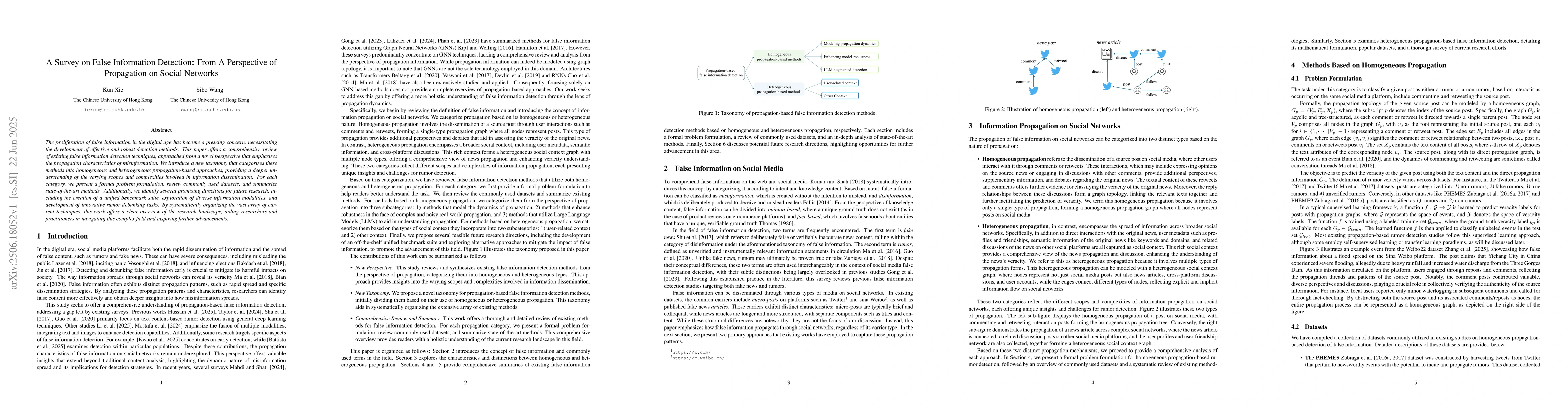 Thumbnail for A Survey on False Information Detection: From A Perspective of
  Propagation on Social Networks