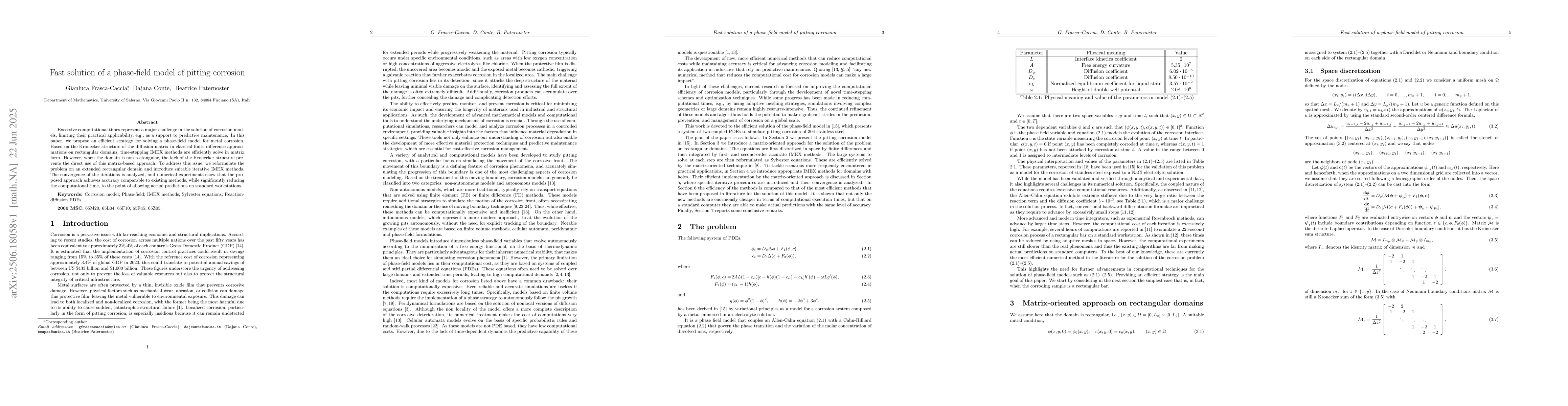 Thumbnail for Fast solution of a phase-field model of pitting corrosion