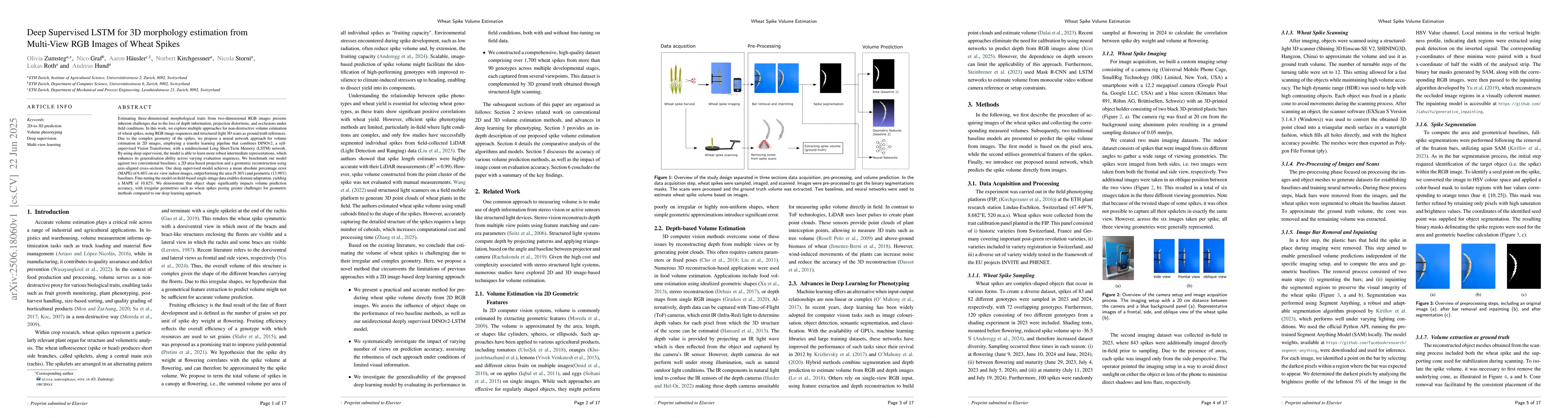 Thumbnail for Deep Supervised LSTM for 3D morphology estimation from Multi-View RGB
  Images of Wheat Spikes