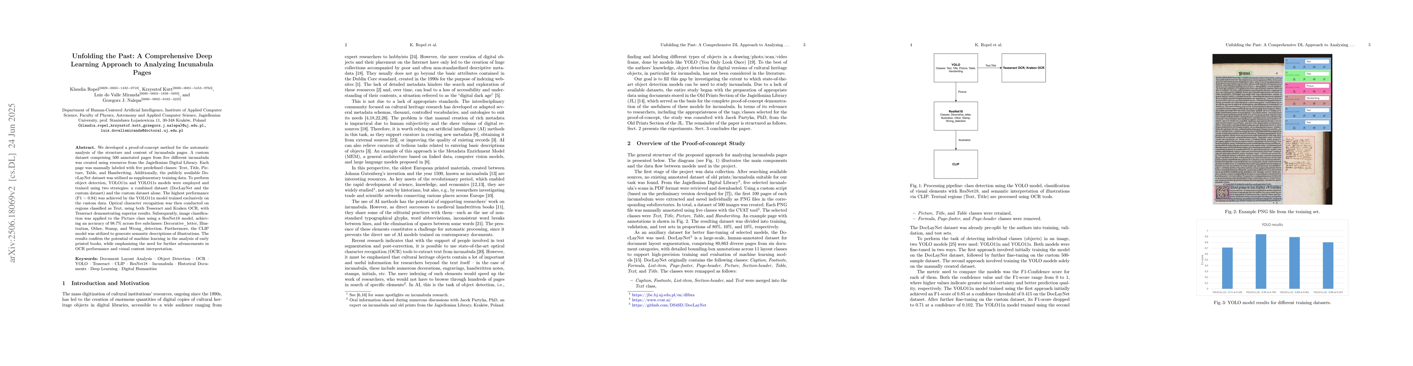 Thumbnail for Unfolding the Past: A Comprehensive Deep Learning Approach to Analyzing
  Incunabula Pages