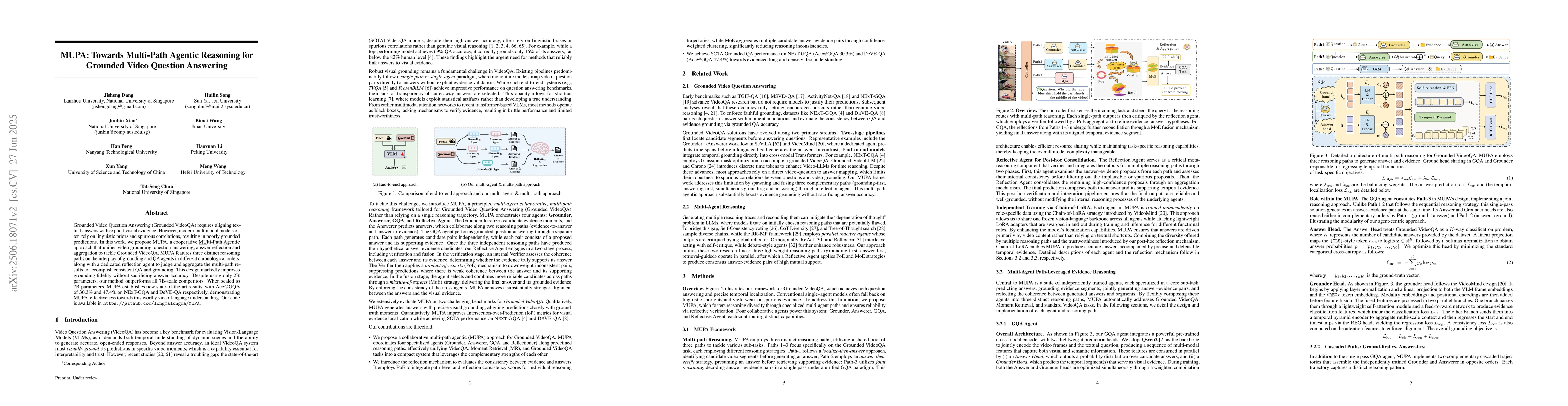 Thumbnail for MUPA: Towards Multi-Path Agentic Reasoning for Grounded Video Question
  Answering