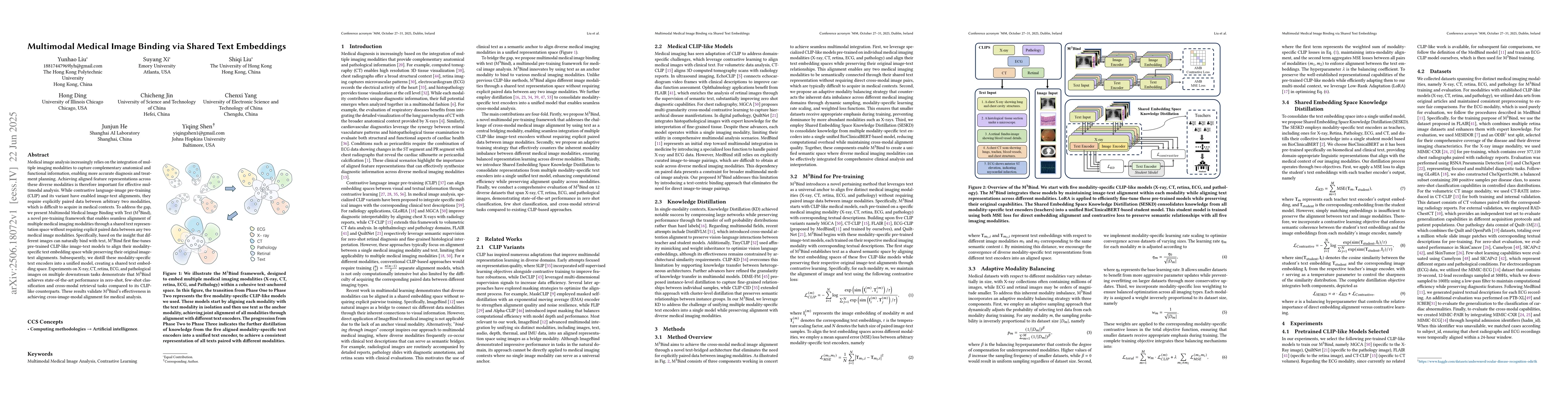 Thumbnail for Multimodal Medical Image Binding via Shared Text Embeddings