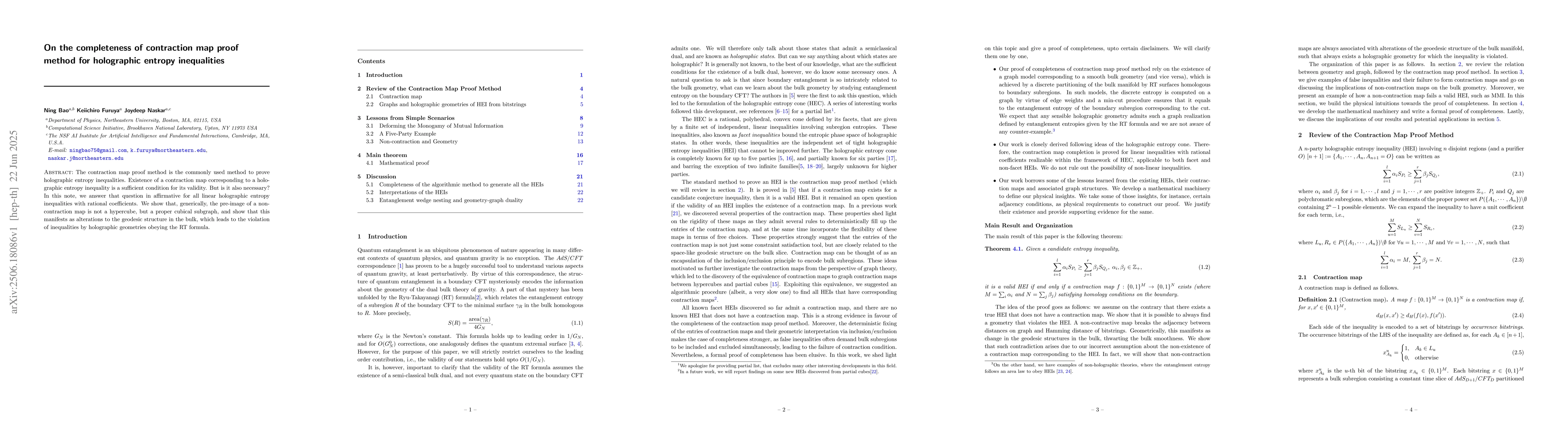 Thumbnail for On the completeness of contraction map proof method for holographic
  entropy inequalities