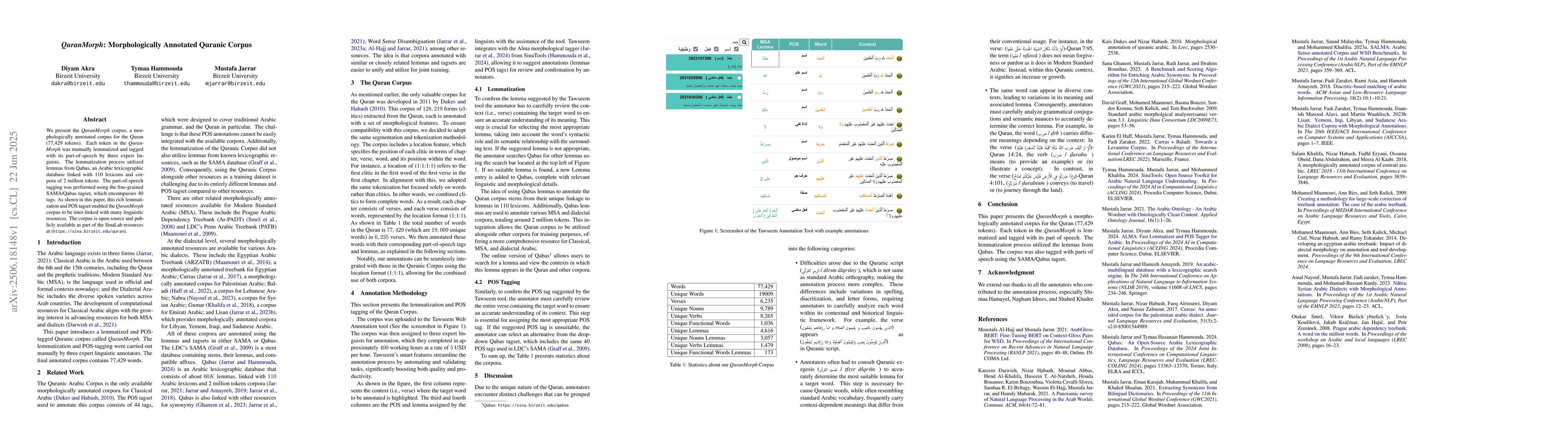 Thumbnail for QuranMorph: Morphologically Annotated Quranic Corpus