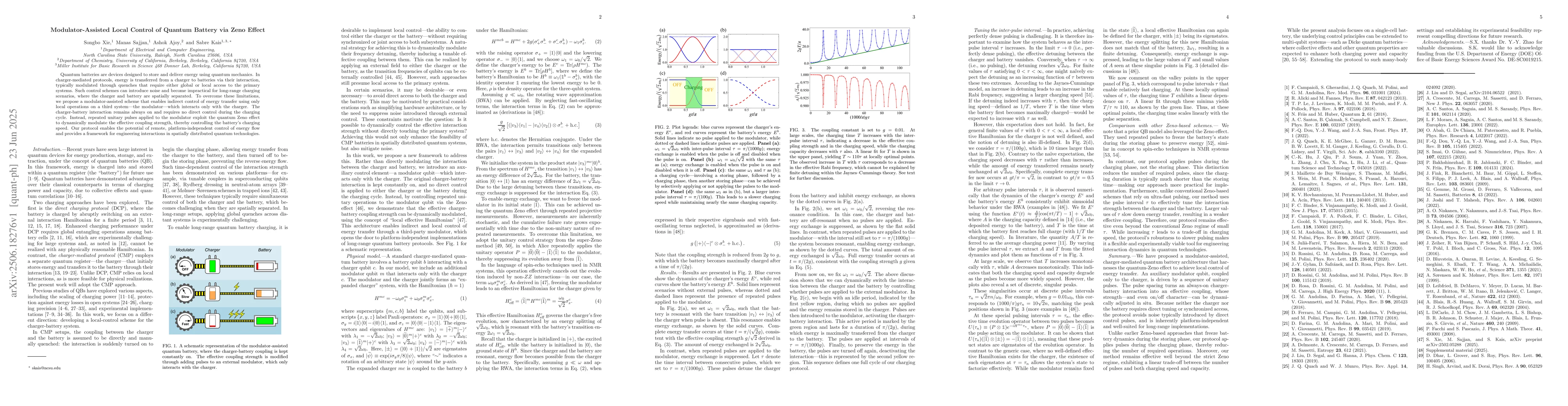 Thumbnail for Modulator-Assisted Local Control of Quantum Battery via Zeno Effect