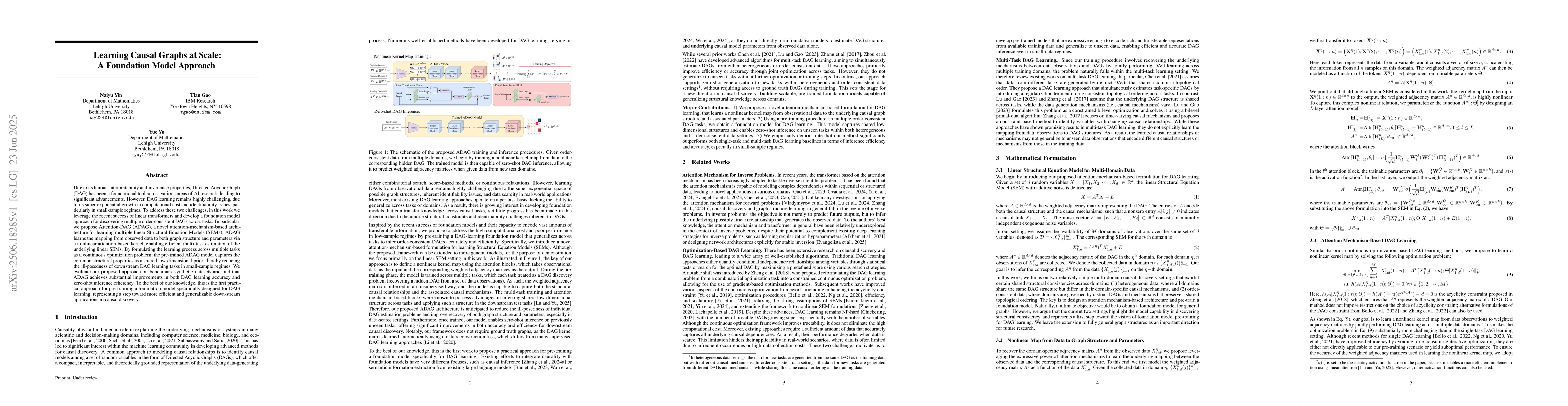 Thumbnail for Learning Causal Graphs at Scale: A Foundation Model Approach