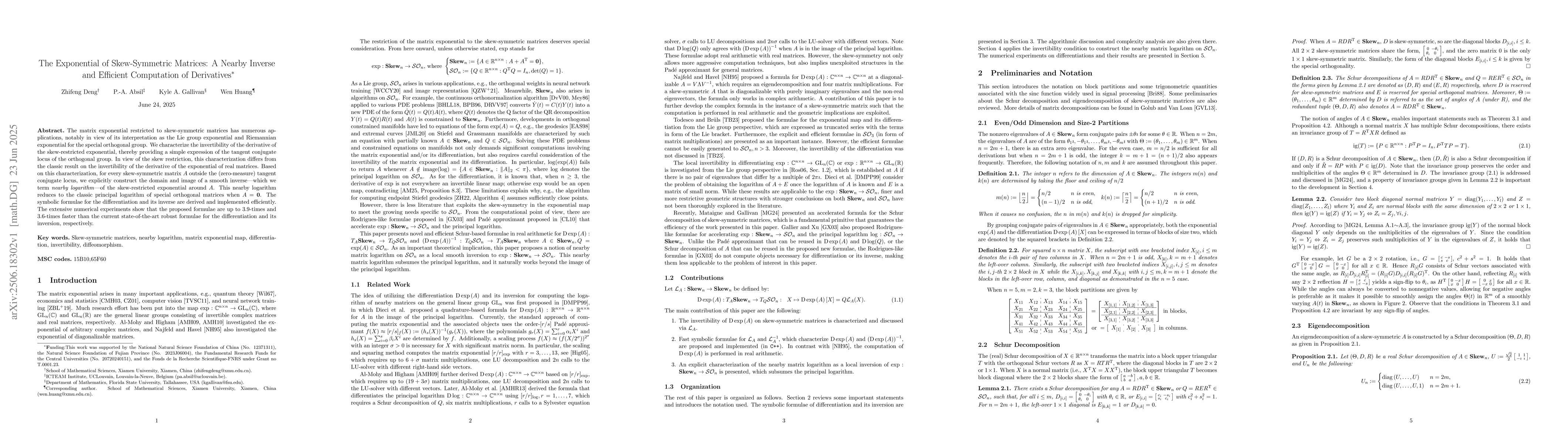 Thumbnail for The Exponential of Skew-Symmetric Matrices: A Nearby Inverse and
  Efficient Computation of Derivatives