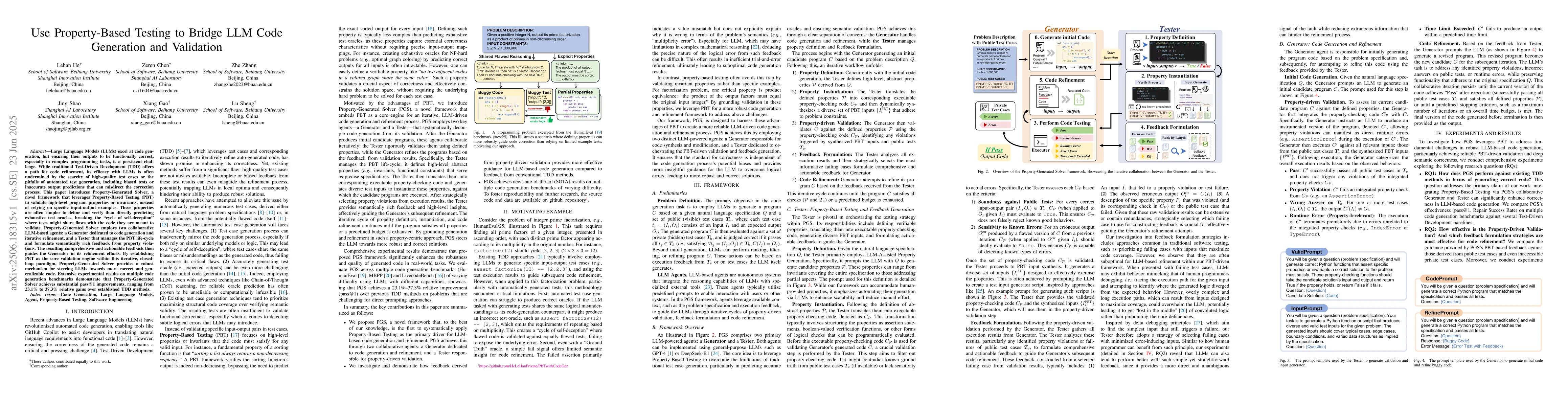 Thumbnail for Use Property-Based Testing to Bridge LLM Code Generation and Validation