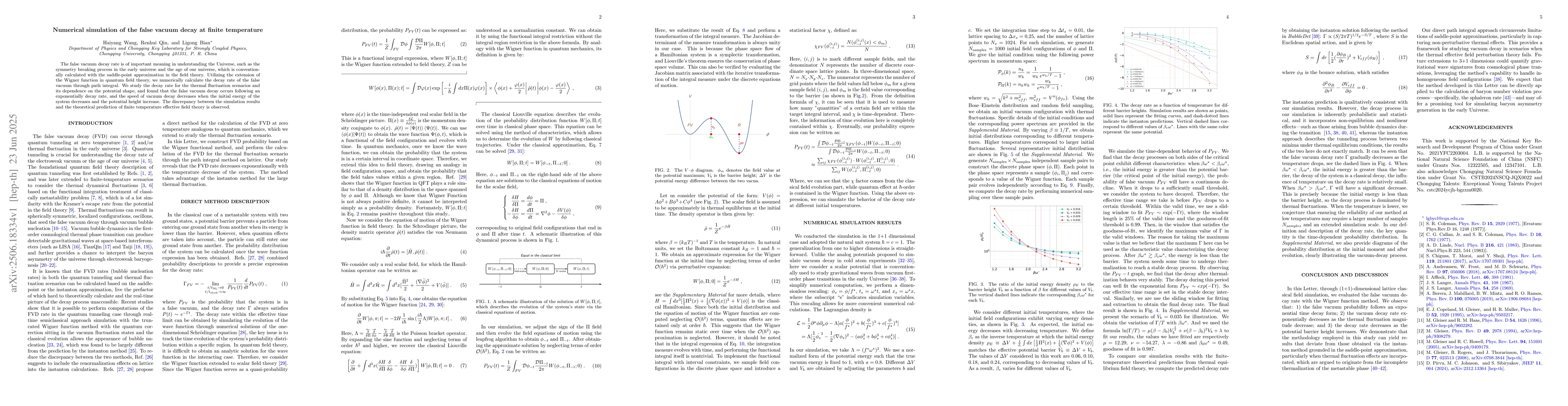 Thumbnail for Numerical simulation of the false vacuum decay at finite temperature