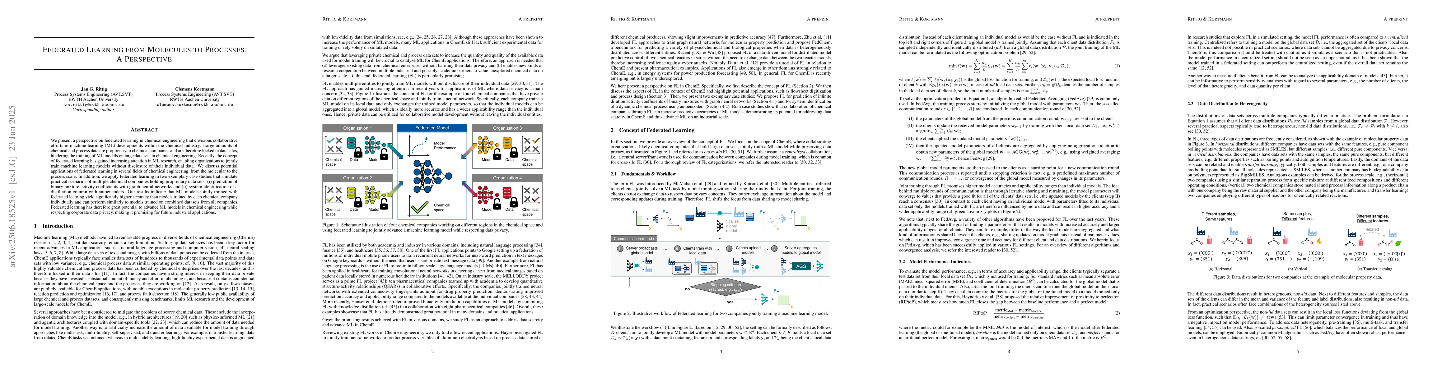 Thumbnail for Federated Learning from Molecules to Processes: A Perspective
