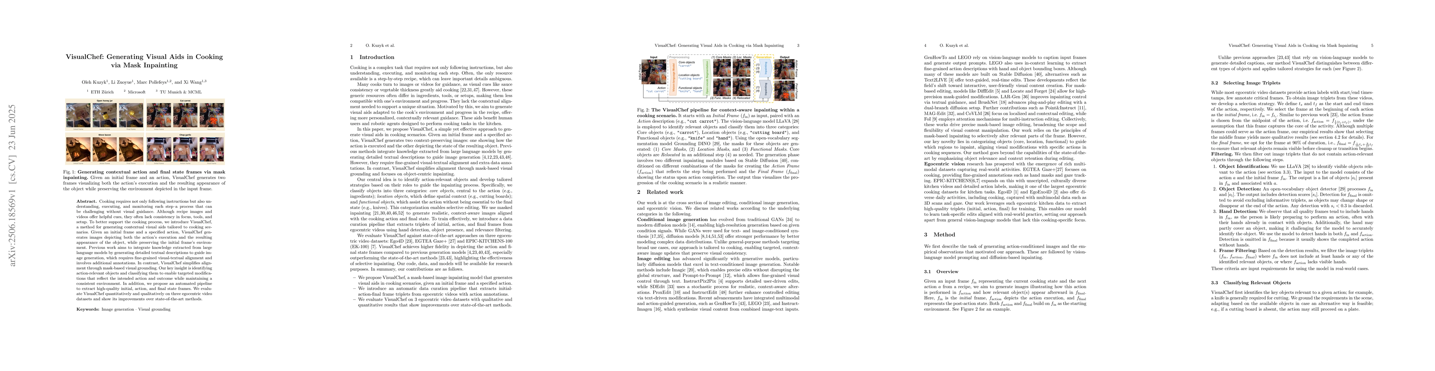 Thumbnail for VisualChef: Generating Visual Aids in Cooking via Mask Inpainting