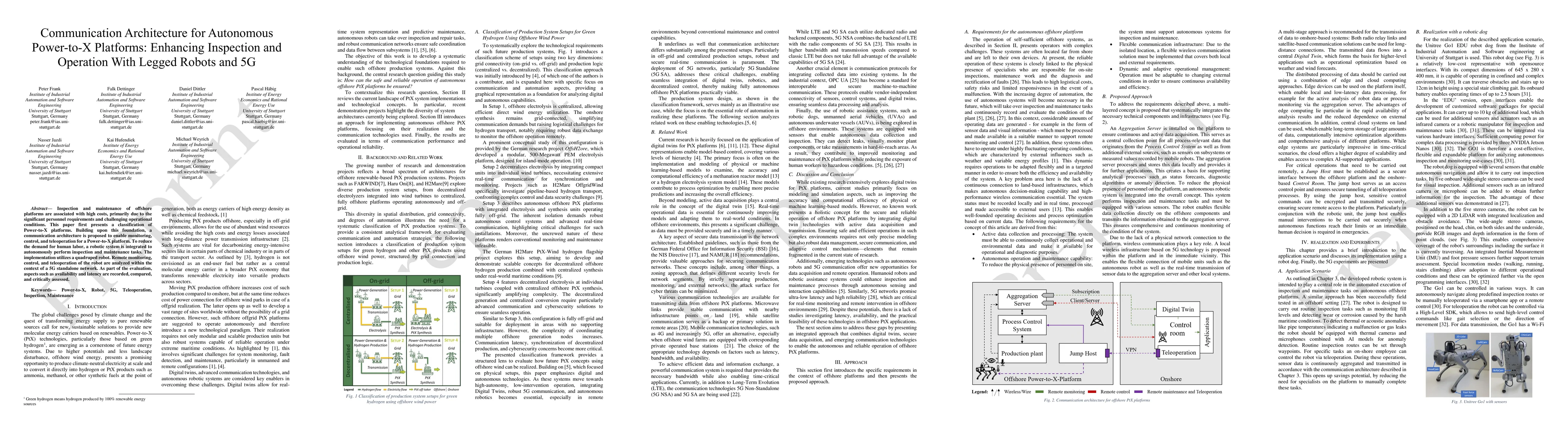 Thumbnail for Communication Architecture for Autonomous Power-to-X Platforms:
  Enhancing Inspection and Operation With Legged Robots and 5G