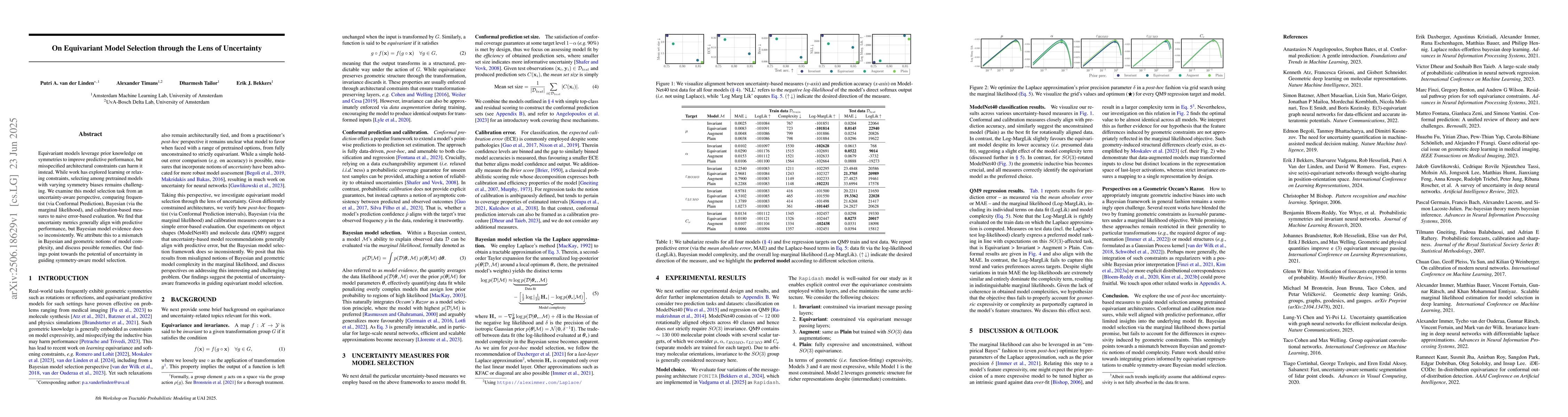 Thumbnail for On Equivariant Model Selection through the Lens of Uncertainty