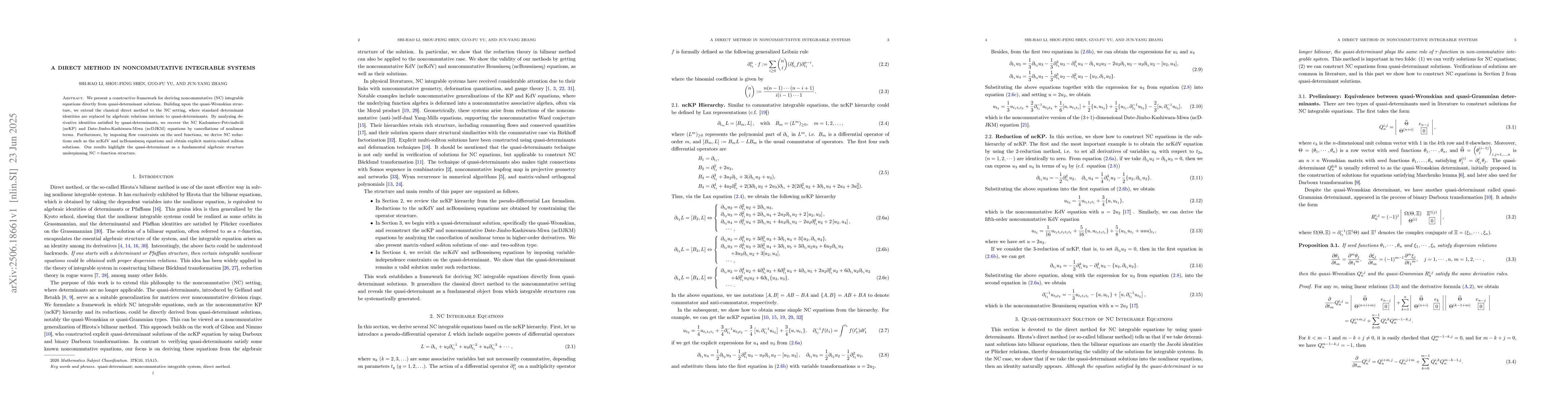 Thumbnail for A direct method in noncommutative integrable systems