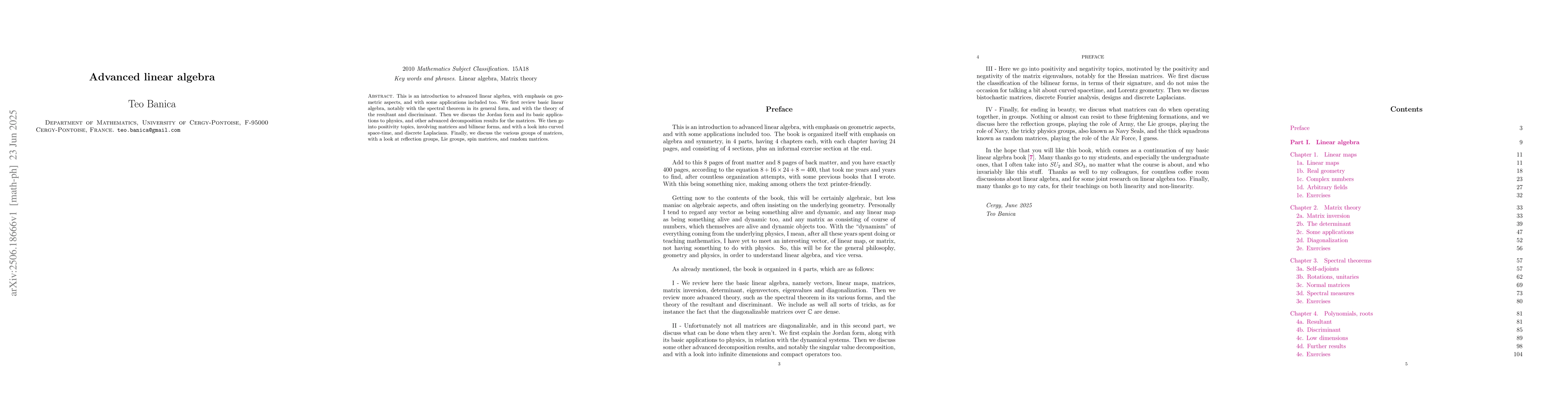 Thumbnail for Advanced linear algebra