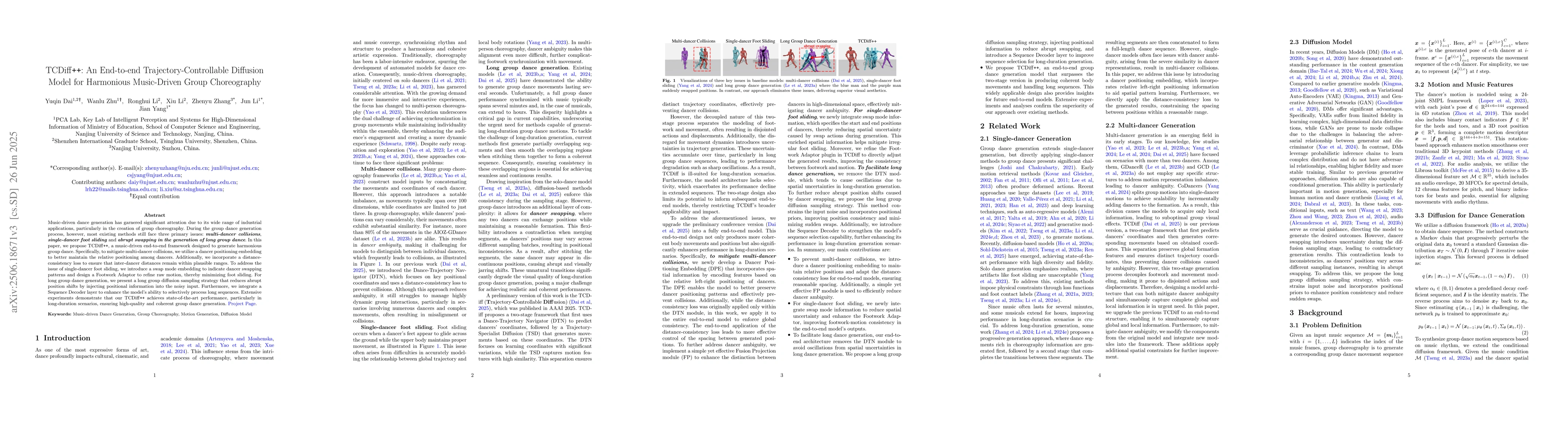 Thumbnail for TCDiff++: An End-to-end Trajectory-Controllable Diffusion Model for
  Harmonious Music-Driven Group Choreography