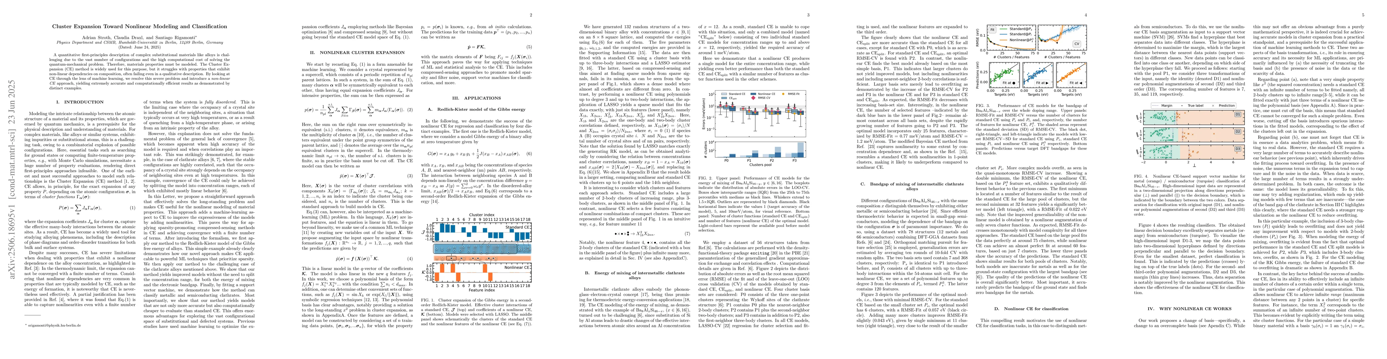 Thumbnail for Cluster Expansion Toward Nonlinear Modeling and Classification