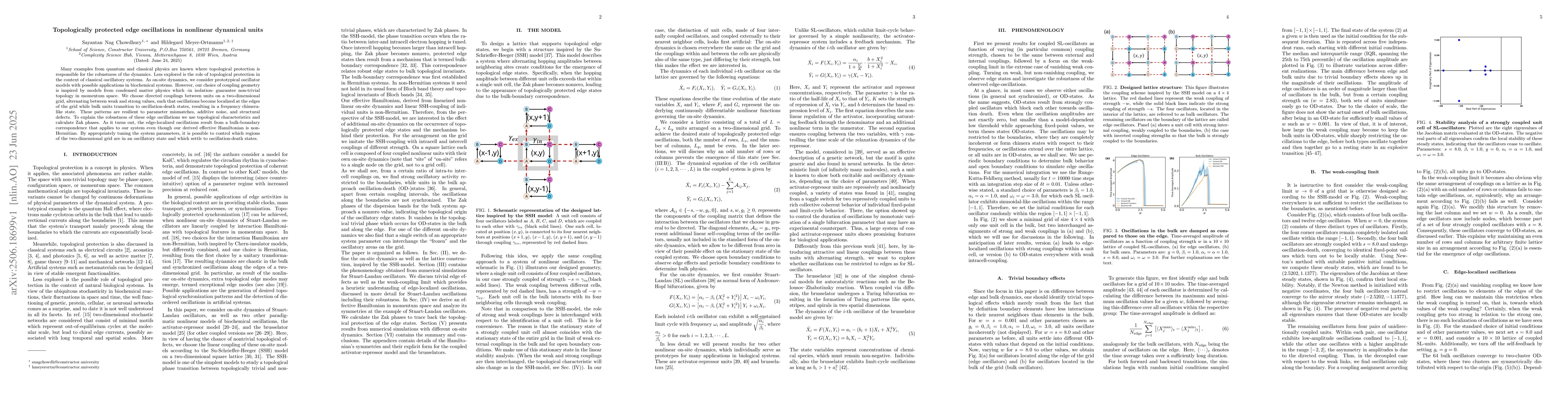 Thumbnail for Topologically protected edge oscillations in nonlinear dynamical units