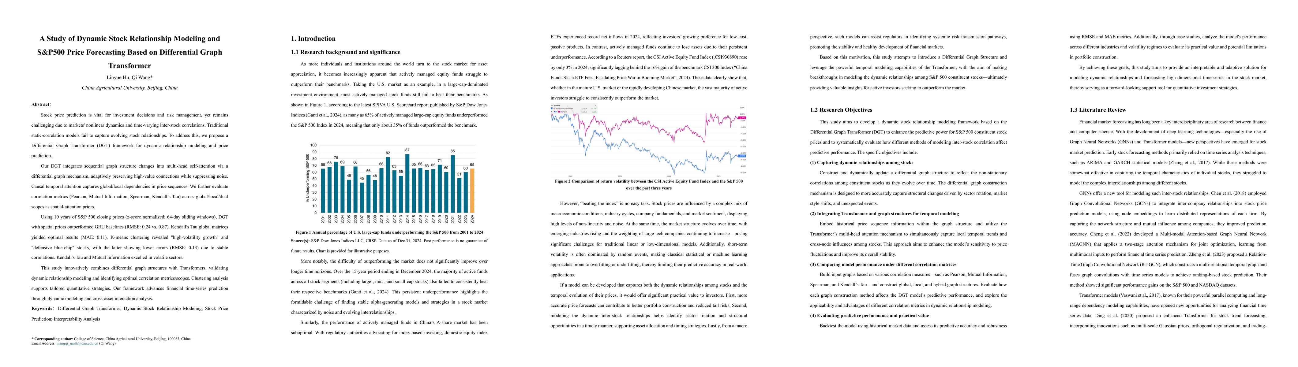 Thumbnail for A Study of Dynamic Stock Relationship Modeling and S&P500 Price
  Forecasting Based on Differential Graph Transformer