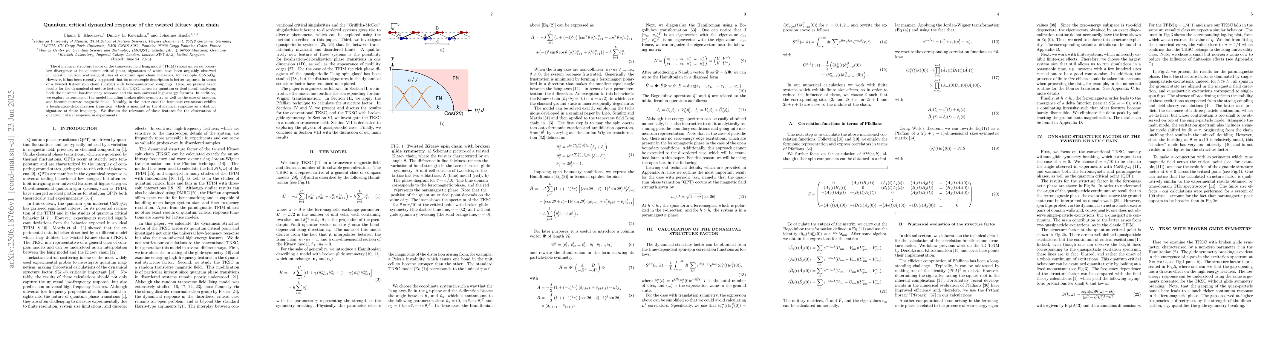 Thumbnail for Quantum critical dynamical response of the twisted Kitaev spin chain