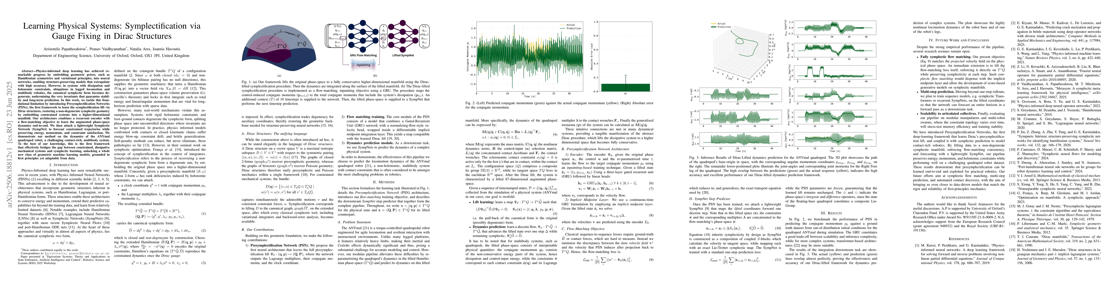 Thumbnail for Learning Physical Systems: Symplectification via Gauge Fixing in Dirac
  Structures