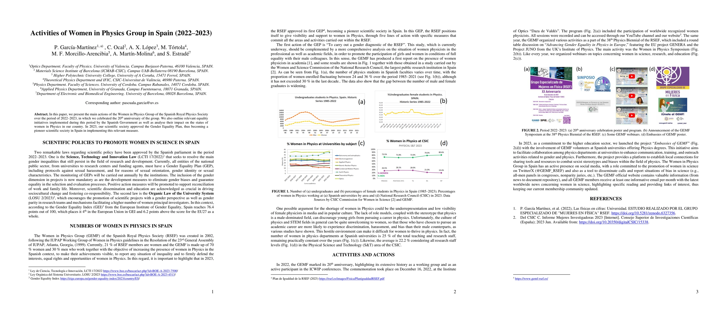 Thumbnail for Activities of Women in Physics Group in Spain 2022 to 2023