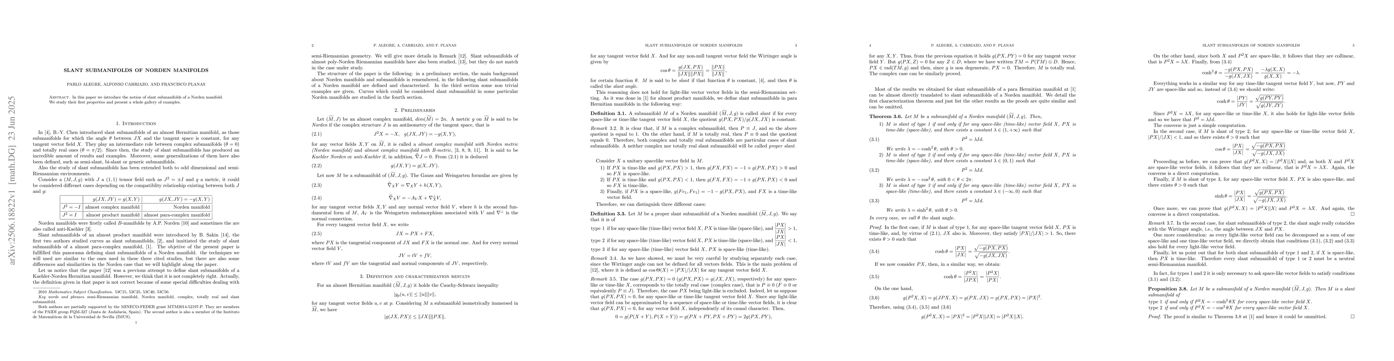 Thumbnail for Slant Submanifolds of Norden Manifolds