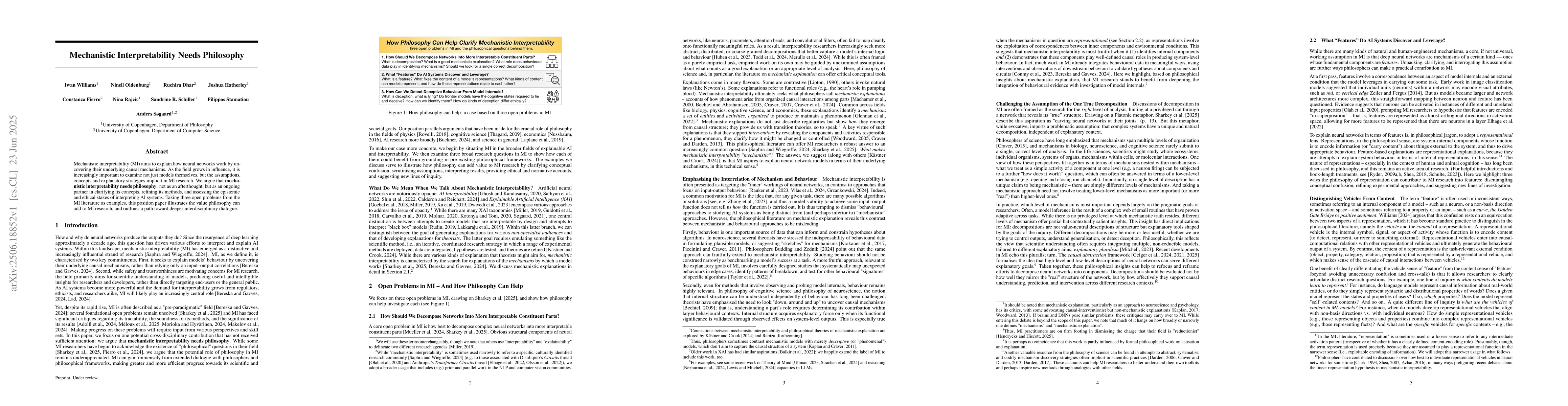 Thumbnail for Mechanistic Interpretability Needs Philosophy