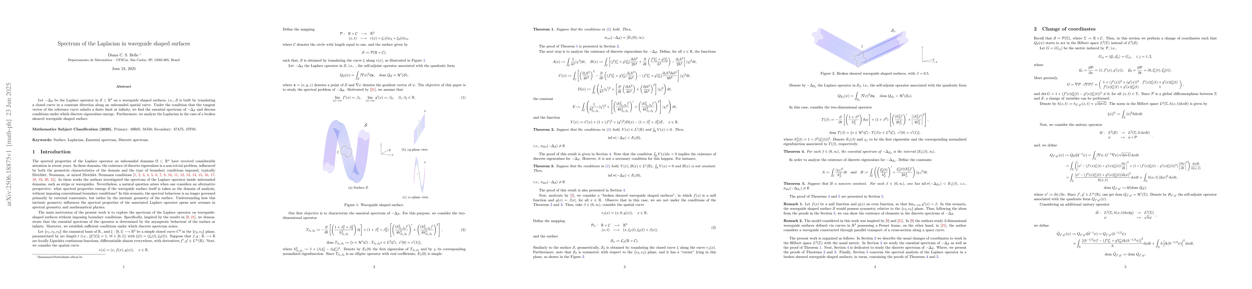 Thumbnail for Spectrum of the Laplacian in waveguide shaped surfaces