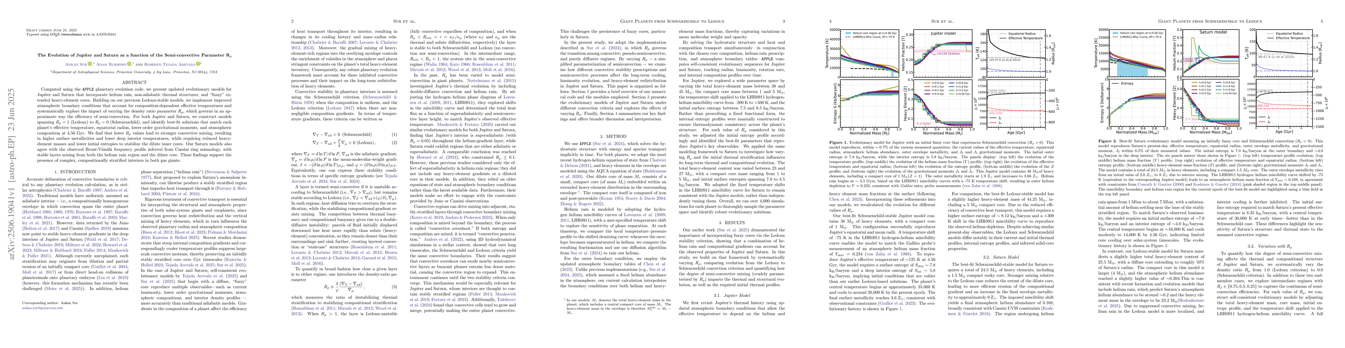 Thumbnail for The Evolution of Jupiter and Saturn as a function of the Semi-convective
  Parameter R$_ρ$