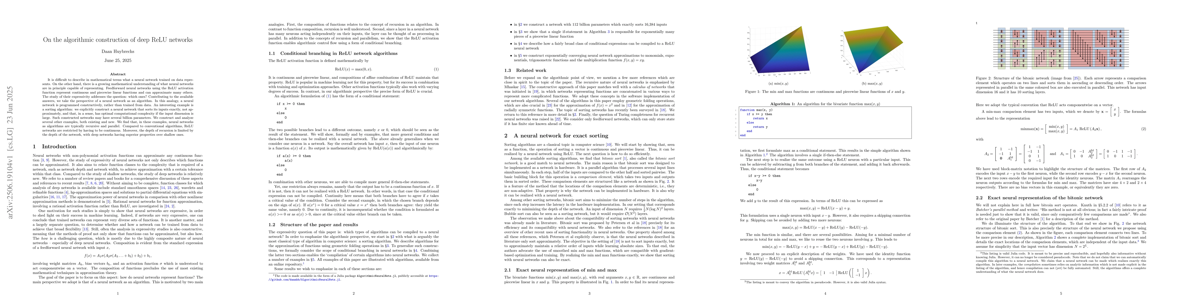 Thumbnail for On the algorithmic construction of deep ReLU networks