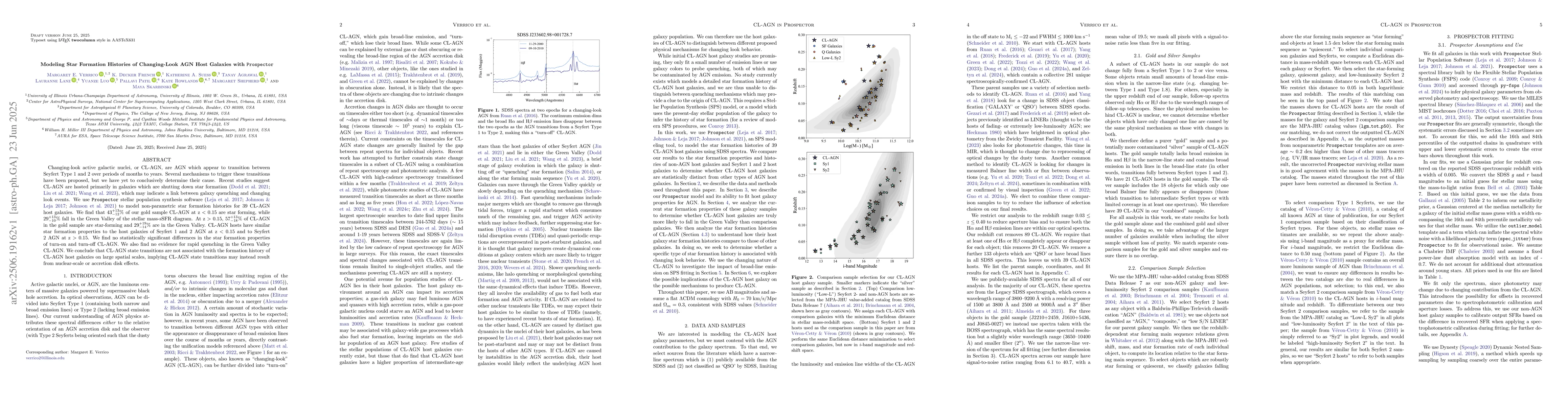 Thumbnail for Modeling Star Formation Histories of Changing-Look AGN Host Galaxies
  with Prospector