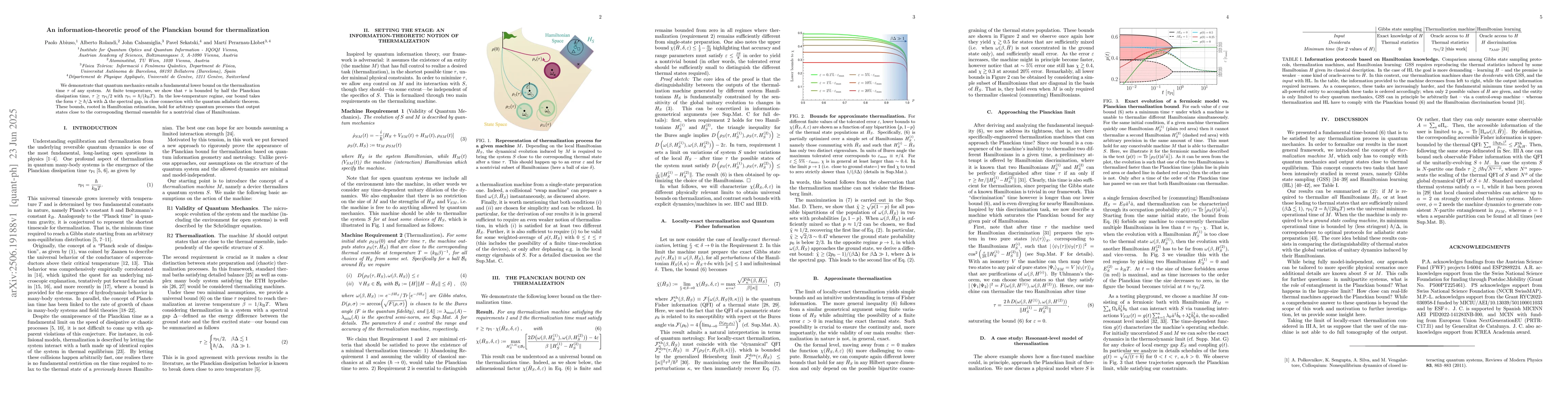 Thumbnail for An information-theoretic proof of the Planckian bound for thermalization