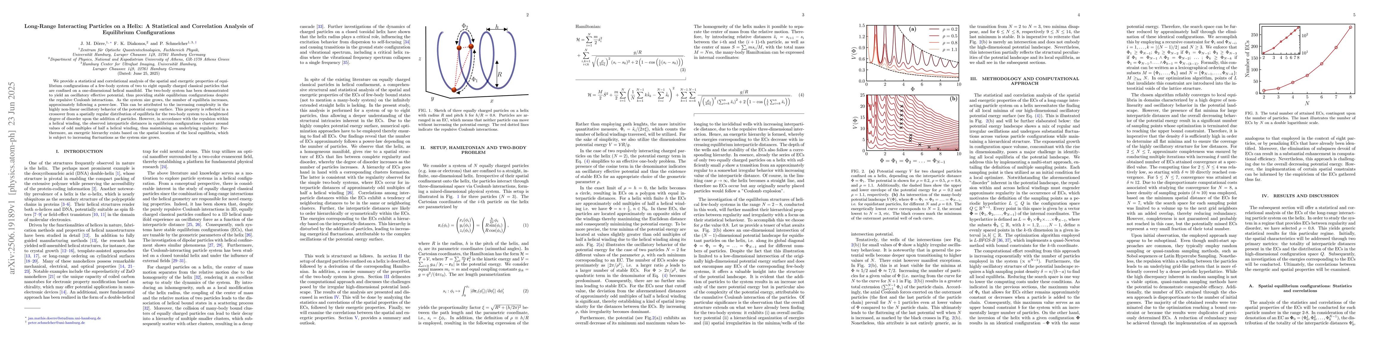 Thumbnail for Long-Range Interacting Particles on a Helix: A Statistical and
  Correlation Analysis of Equilibrium Configurations