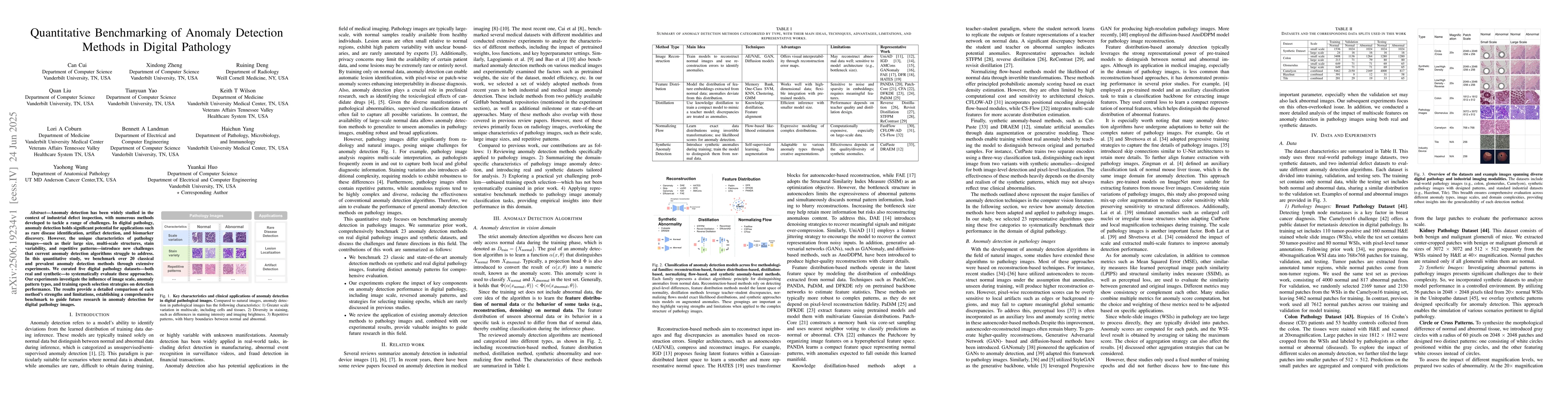 Thumbnail for Quantitative Benchmarking of Anomaly Detection Methods in Digital
  Pathology