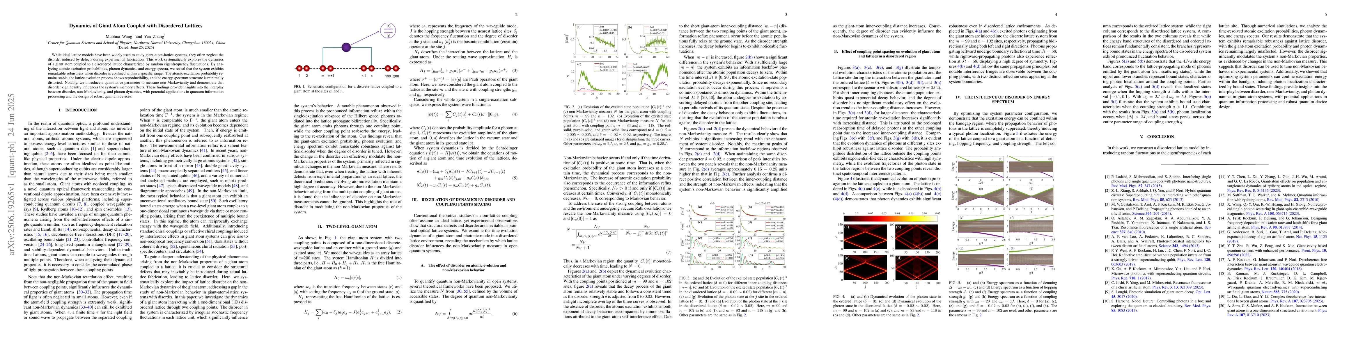 Thumbnail for Dynamics of Giant Atom Coupled with Disordered Lattices