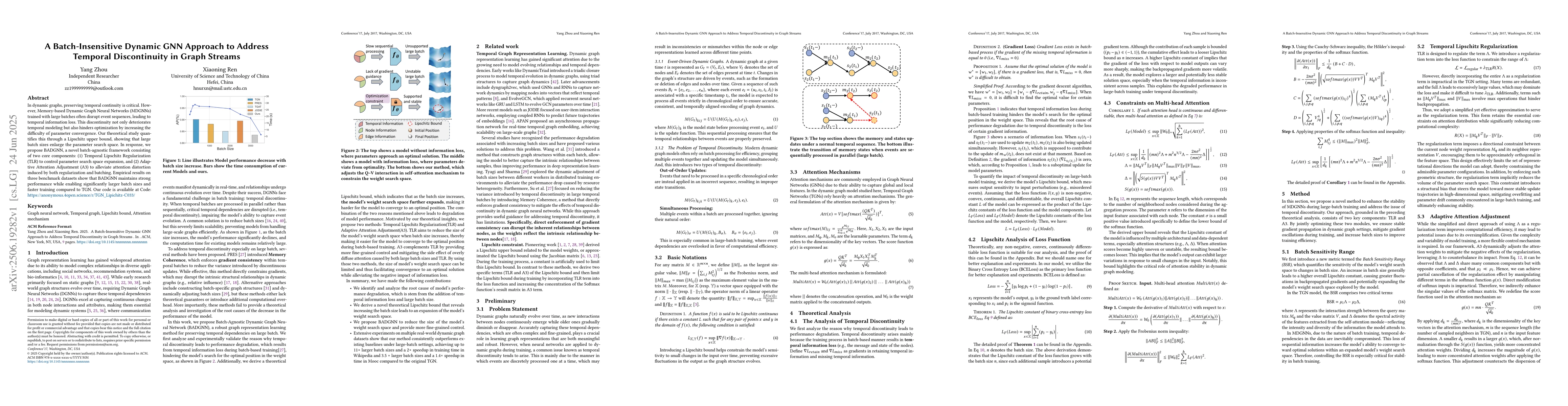 Thumbnail for A Batch-Insensitive Dynamic GNN Approach to Address Temporal
  Discontinuity in Graph Streams